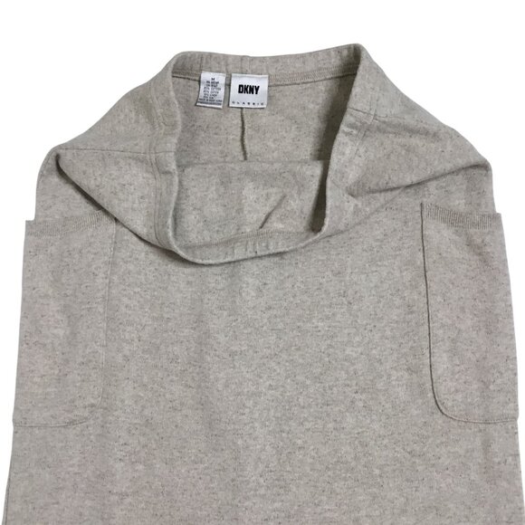 Vintage DKNY Classic Oatmeal Knit Cardigan Skirt Set Cotton Linen L Hong Kong - Picture 6 of 8